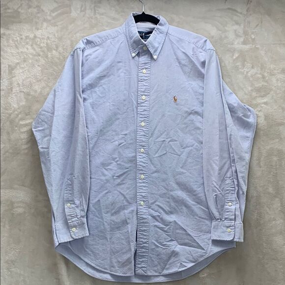 RALPH LAUREN16-34 MEN'S CLASSIC YARMOUTH VTG BUTTON DOWN LONG SLEEVEBLUE